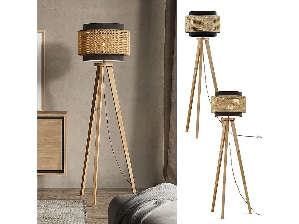 Lampadaire noir 45x45x142 morten