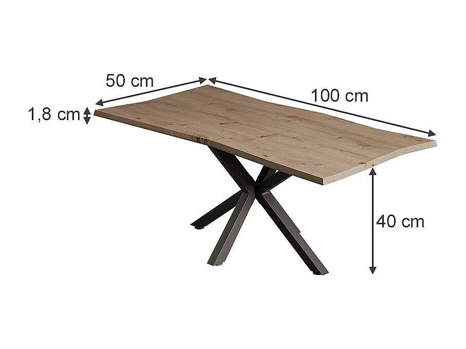 Couchtisch artisan 100x50x40 yan