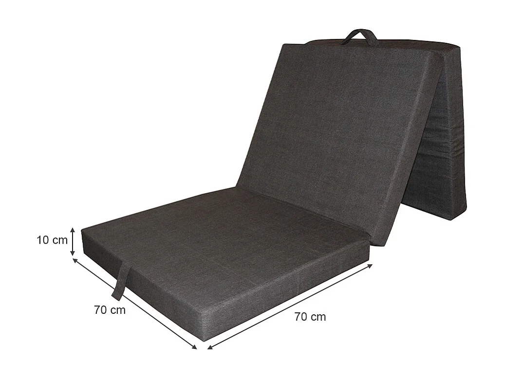 Matelas anthracite 190x70x10