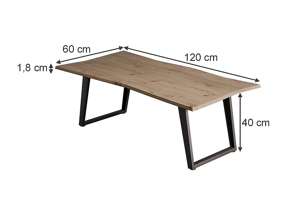 Couchtisch artisan 120x60x40 yan