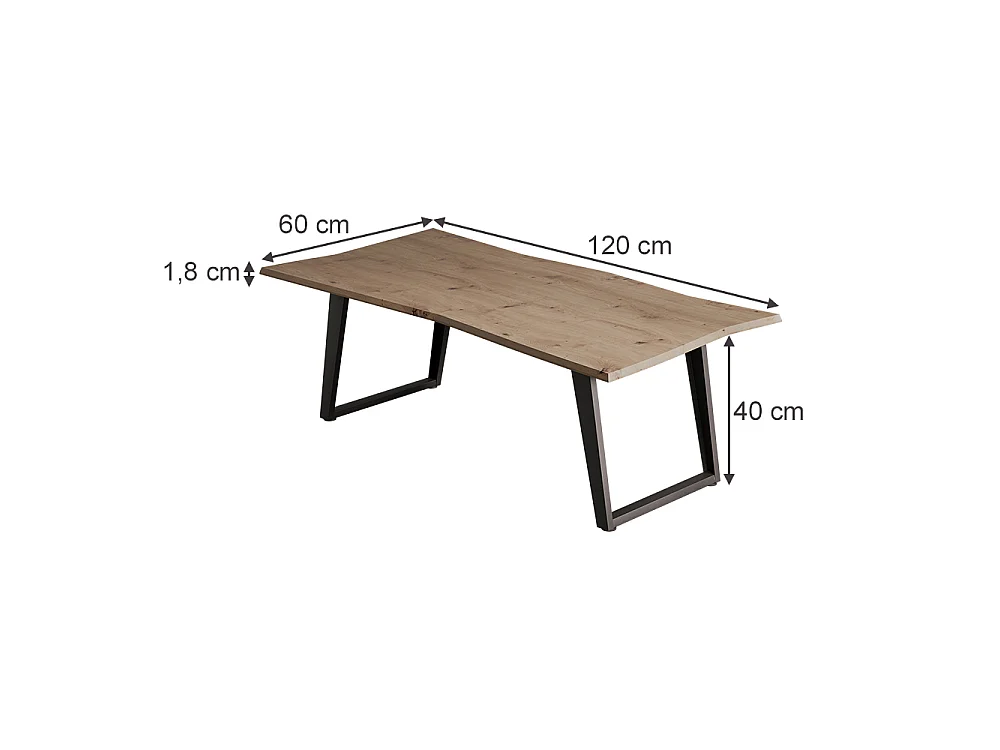 Salontafel ambachtelijk 120x60x40 yan