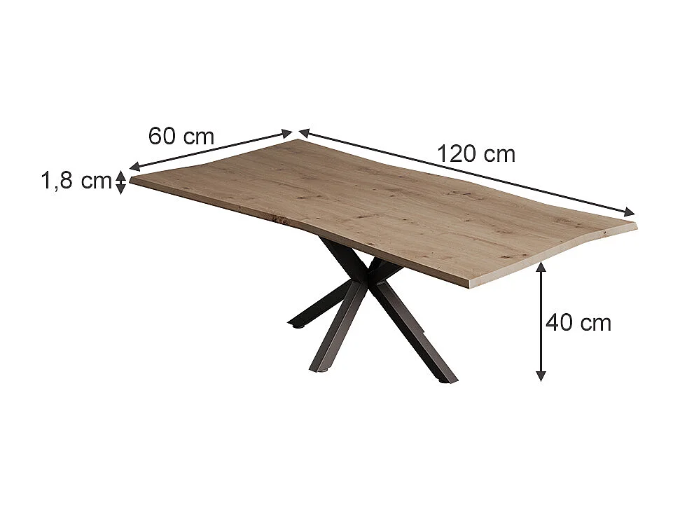 Couchtisch artisan 120x60x40 yan