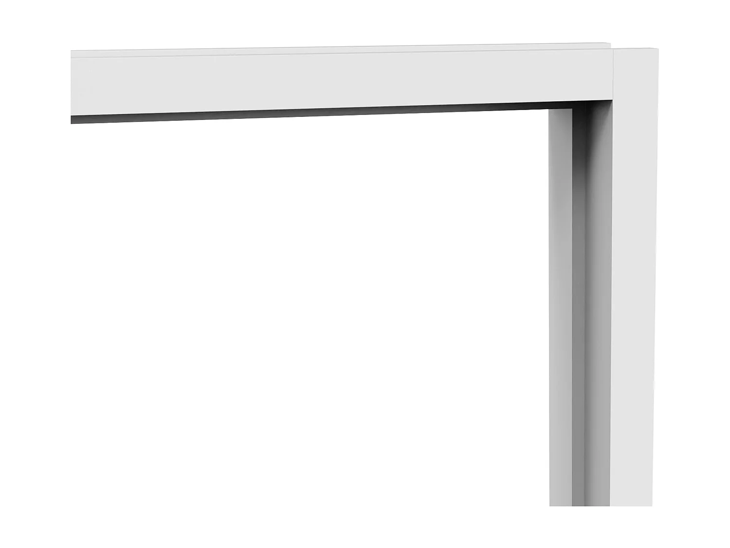 Bloc porte réversible à deux battants en aluminium et verre trempé - 2 x H204 x L83 cm - Blanc - MASERU