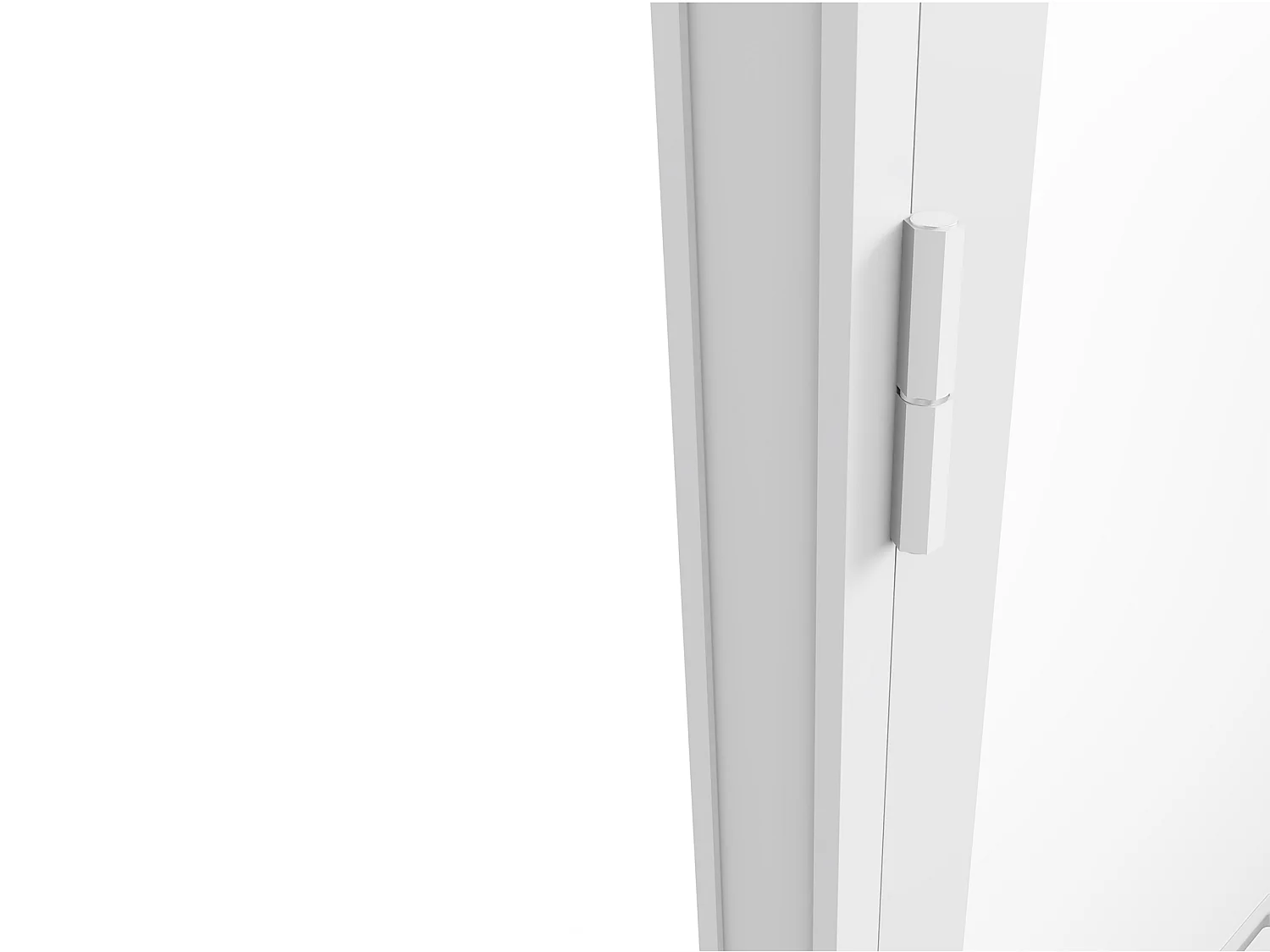 Bloc porte réversible en aluminium et verre trempé - H204 x L83 cm - Blanc - LOXTON