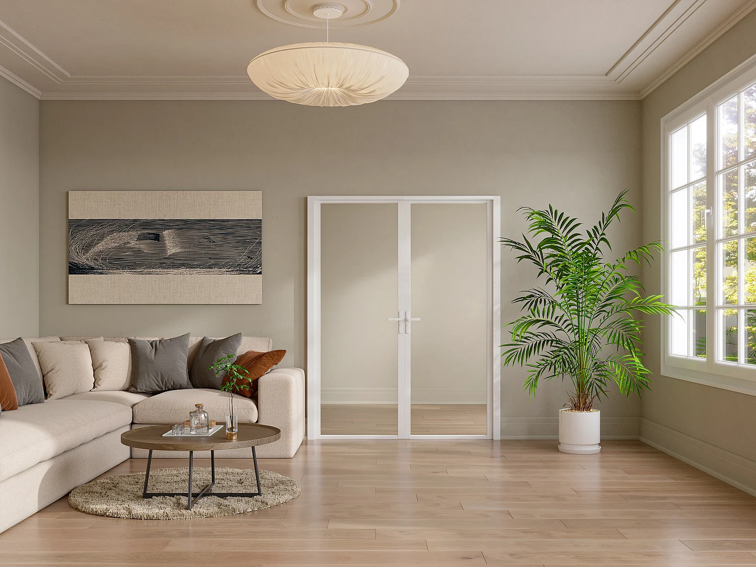 Bloc porte réversible à deux battants en aluminium et verre trempé - 2 x H204 x L83 cm - Blanc - LOXTON