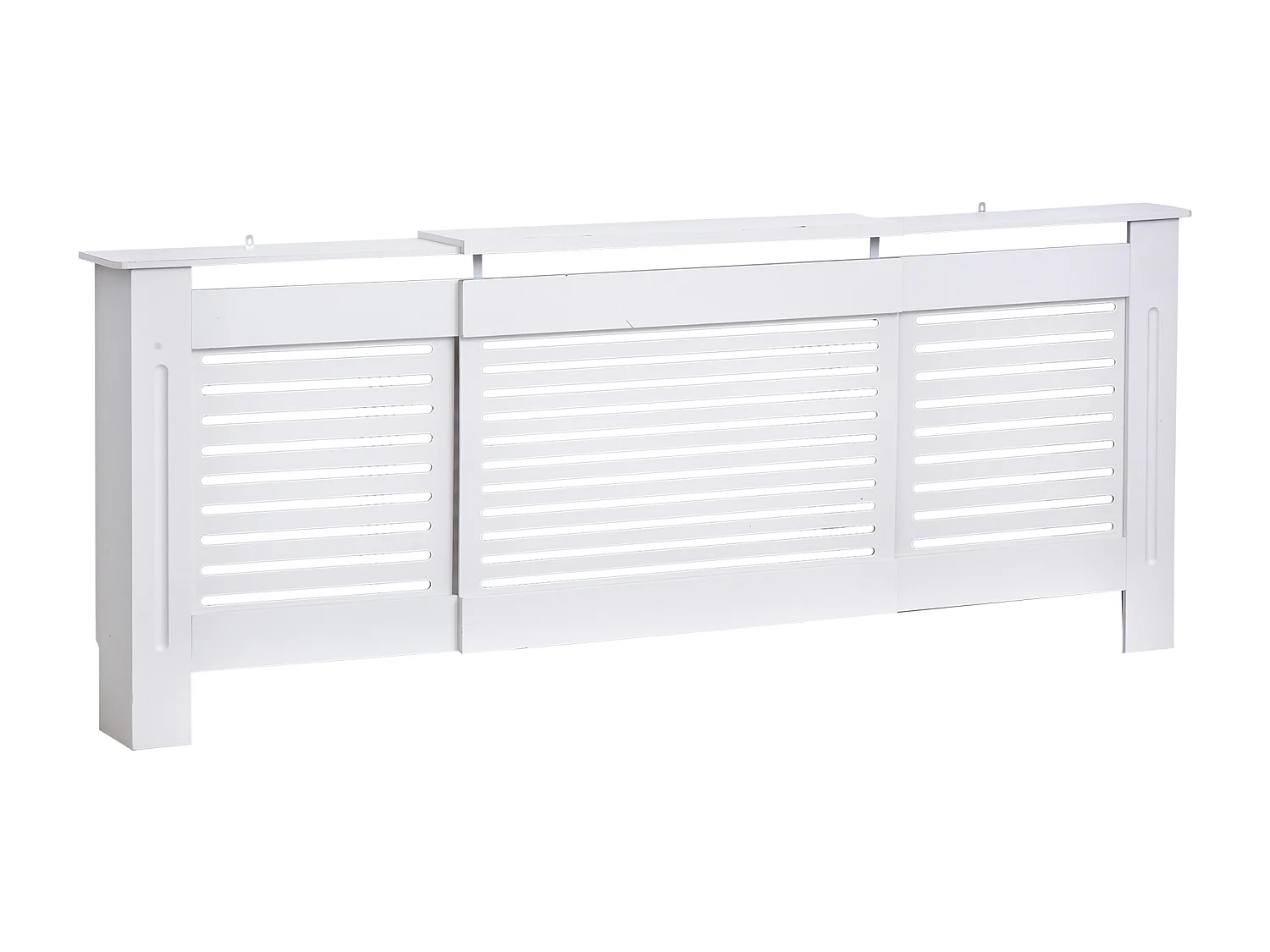 Cache-radiateur design contemporain longueur extensible 139-208,5L x 20,5I x 82,5H cm MDF blanc