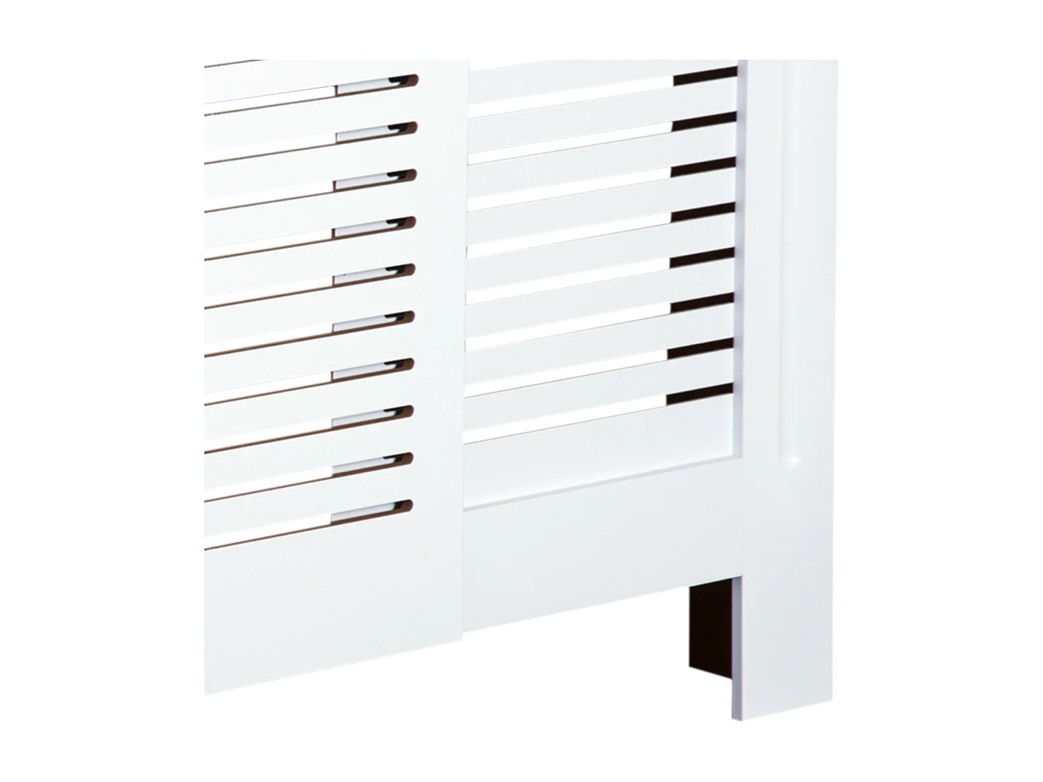 Cache-radiateur design contemporain longueur extensible 139-208,5L x 20,5I x 82,5H cm MDF blanc