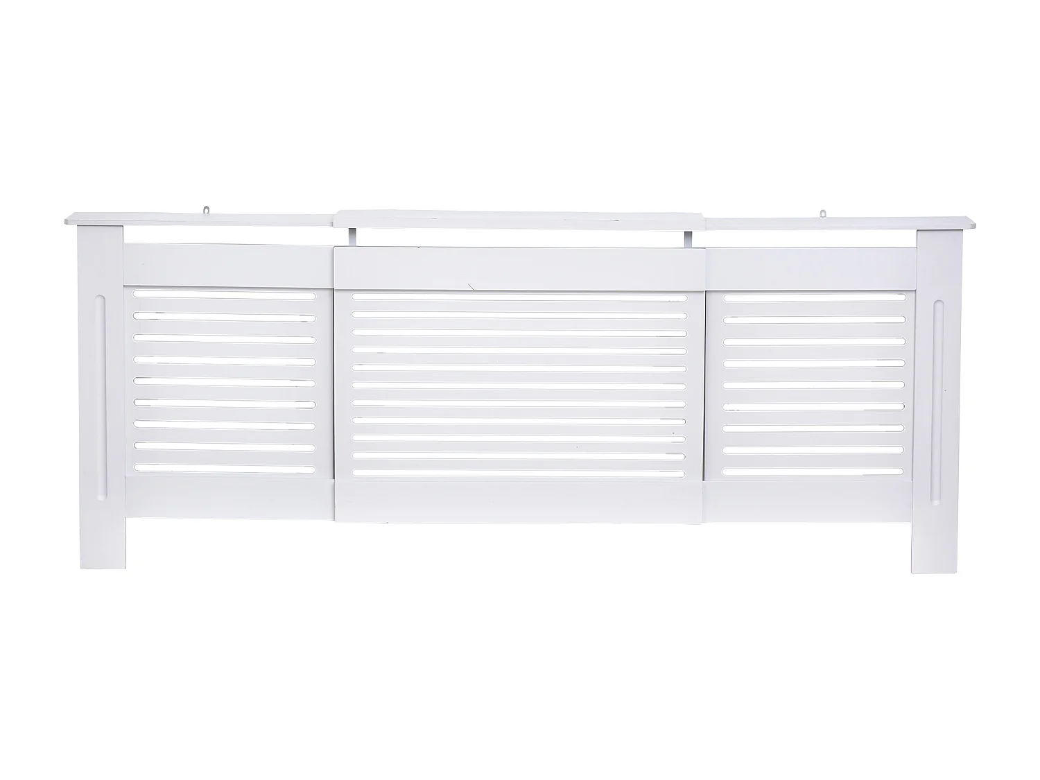 Cache-radiateur design contemporain longueur extensible 139-208,5L x 20,5I x 82,5H cm MDF blanc