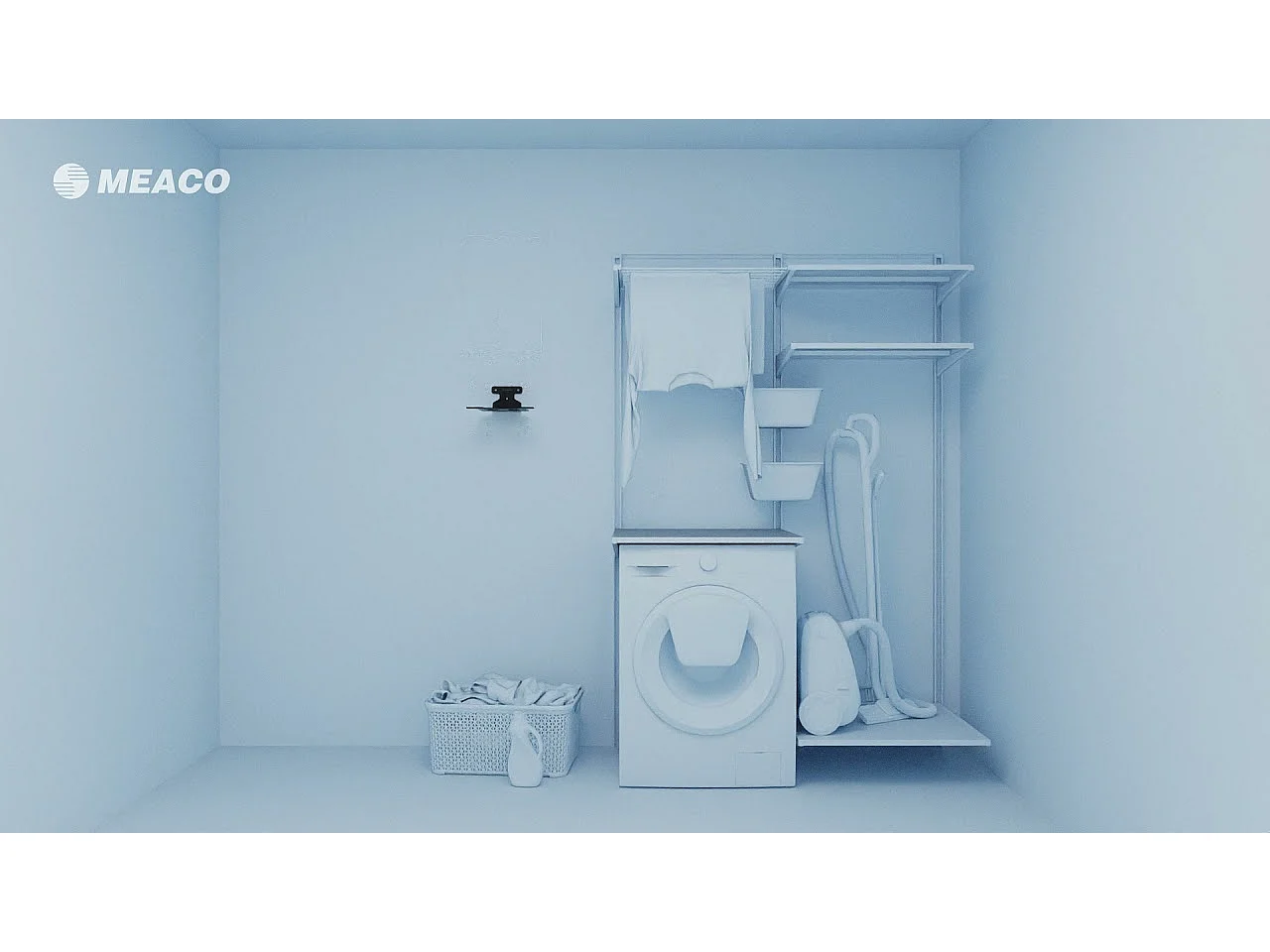 Support mural MeacoDry Arete pour déshumidificateurs de 10 L et 12 L : installation sûre, design compact, montage aisé et stabilité renforcée