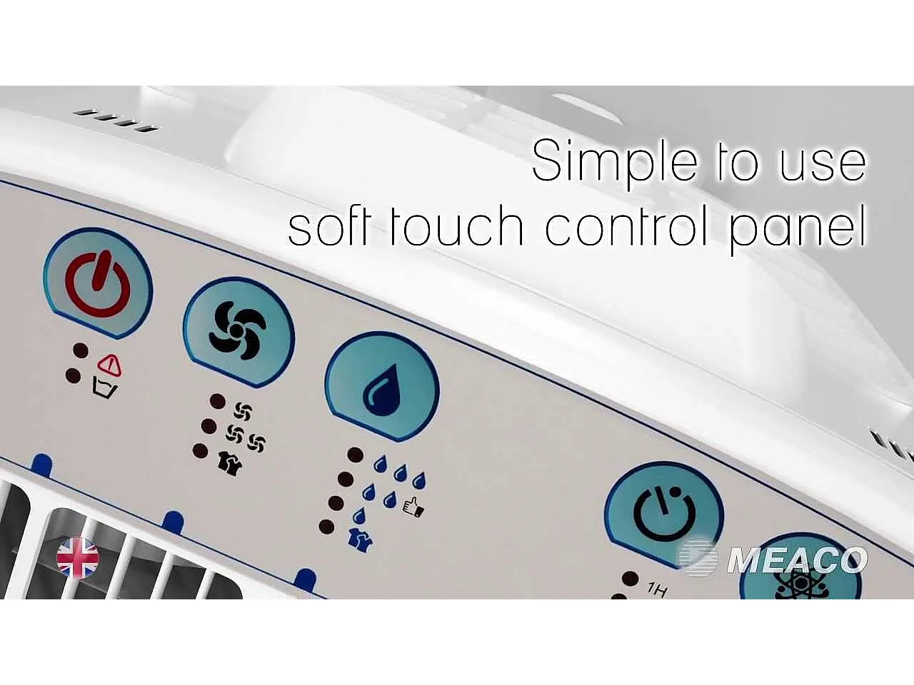 Déshumidificateur Meaco DD8L – 12 L/jour, basse consommation, compact, silencieux, technologie avancée, contrôle intelligent