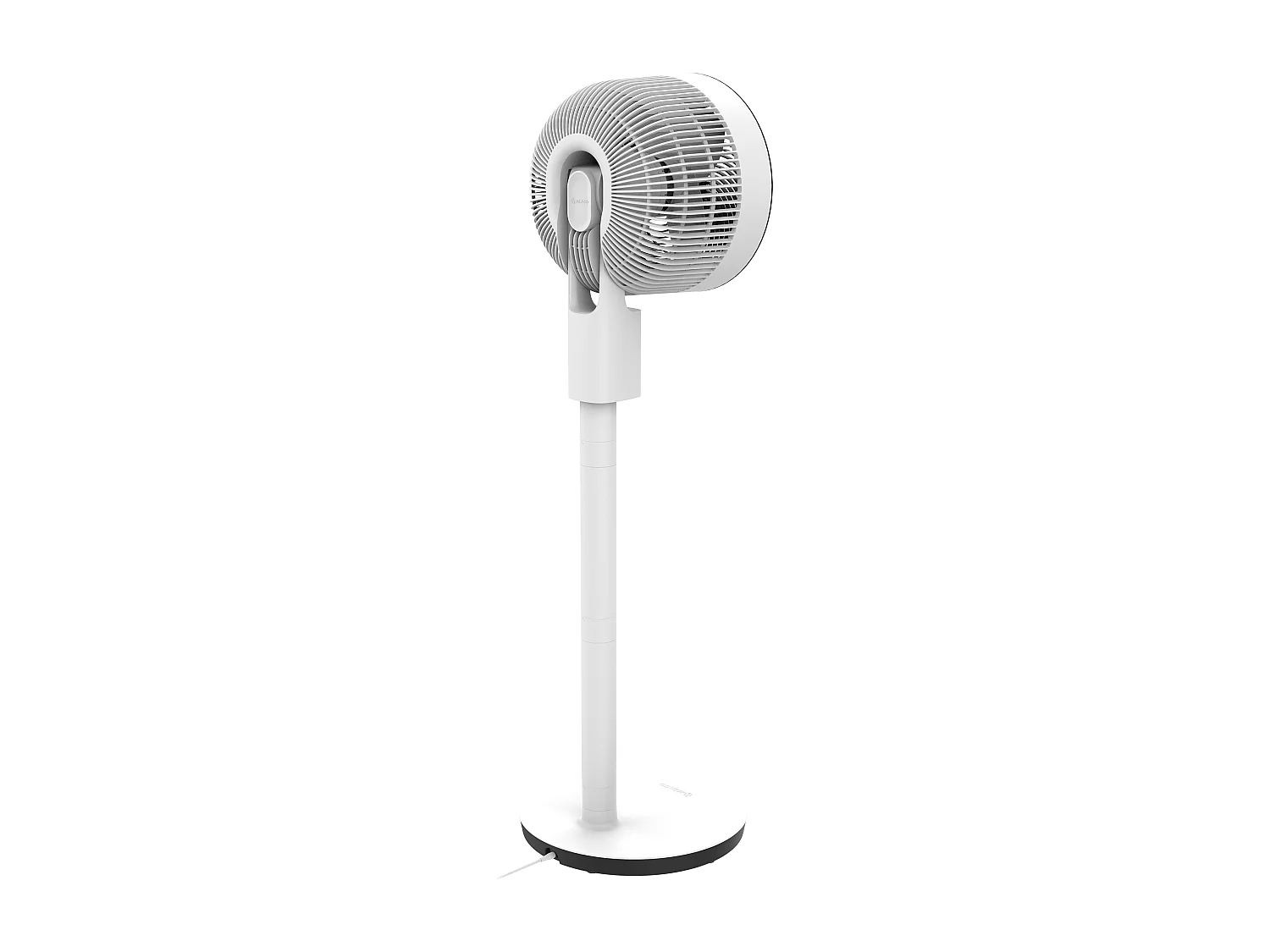 Staande ventilator MEACO MeacoFan Sefte 10", stil, verstelbare hoogte, horizontale en verticale oscillatie, borstelloze motor, afstandsbediening, witte kleur.