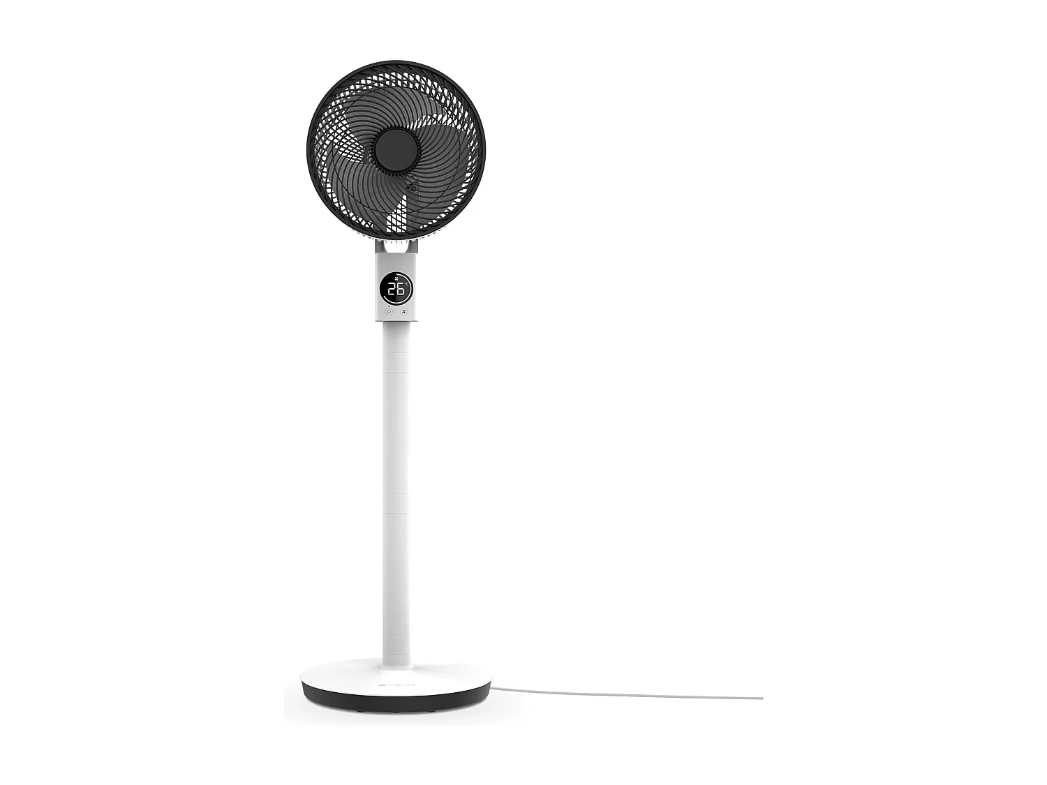 Ventilateur sur pied MEACO MeacoFan Sefte 10" : silencieux, hauteur réglable, oscillation 3D, moteur sans balais, télécommande, coloris blanc.