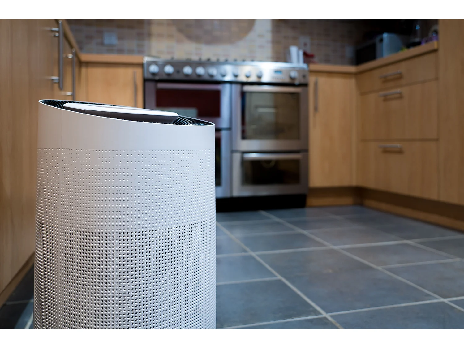 Purificateur d’air Wi-Fi MEACO MeacoClean CA-HEPA 76x5, filtre HEPA H13, ultra-silencieux 25 dB, capteur de qualité d’air, pour maison/bureau, couleur blanche.