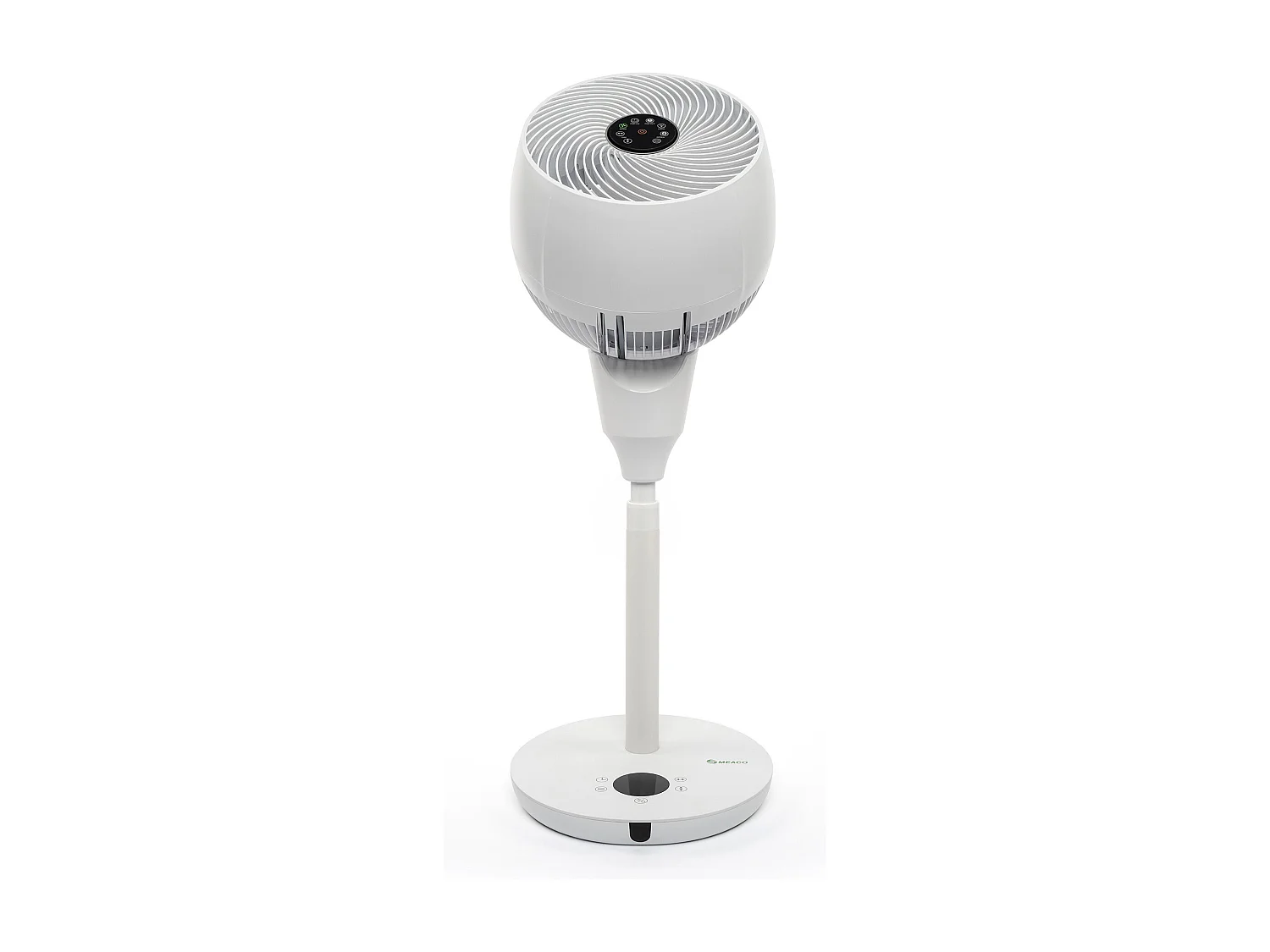 MEACO MeacoFan 1056P, ventilateur sur pied ultra silencieux, hauteur réglable, oscillation 360°, 12 vitesses, télécommande, couleur blanche
