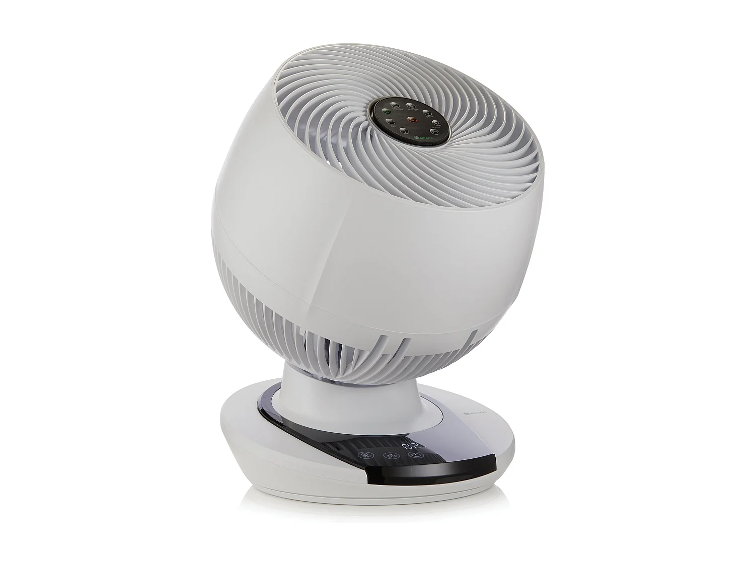 MEACO MeacoFan 1056 : ventilateur pour chambre et salon, ultra silencieux, oscillation 360°, 12 vitesses, télécommande, basse consommation, blanc