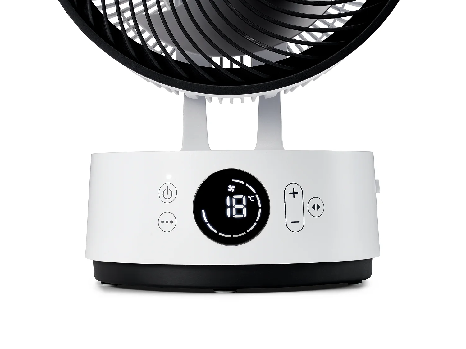 MeacoFan Sefte® 8" : ventilateur portable à batterie remplaçable, intérieur/extérieur, silencieux, 12 vitesses, mode ECO, compact, blanc