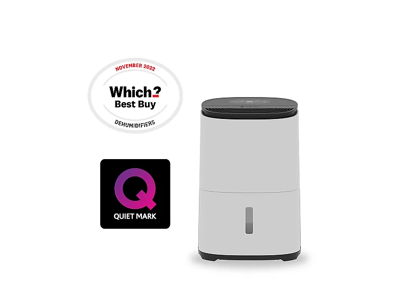 Déshumidificateur-purificateur MeacoDry Arete® One 10 L : élimine l’humidité, améliore la qualité de l’air, silencieux, efficace et à faible consommation.