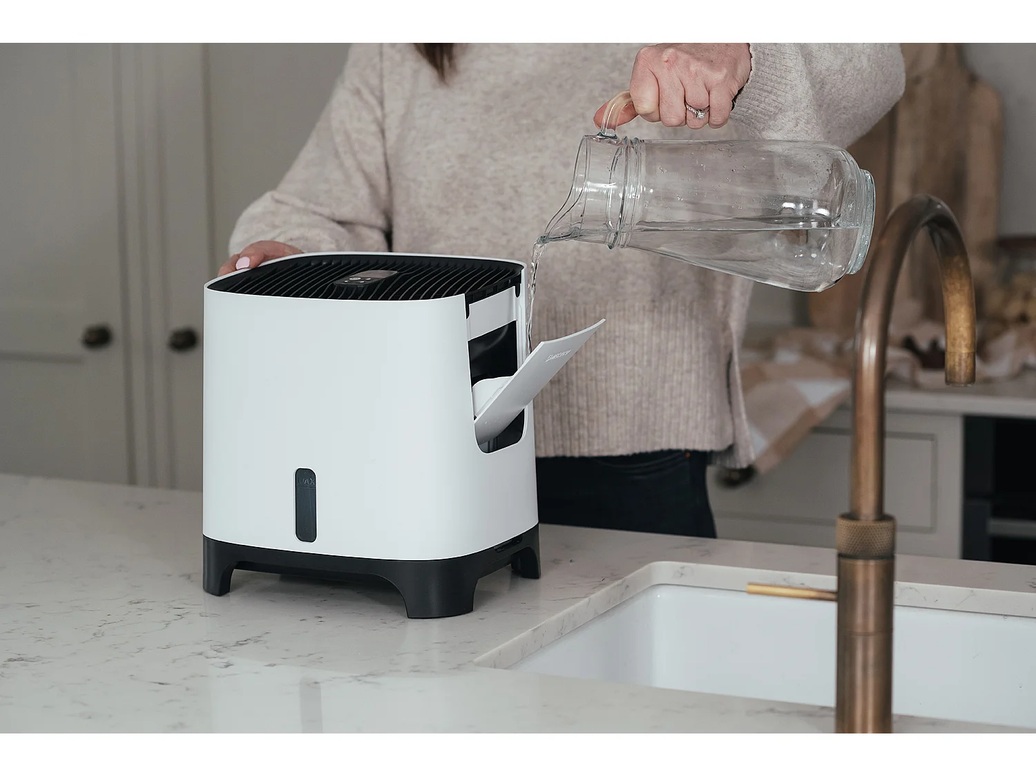 Humidificateur évaporatif Meaco Armin® 680ml – Air sain, soulage les allergies, silencieux, sans tartre, idéal pour la maison