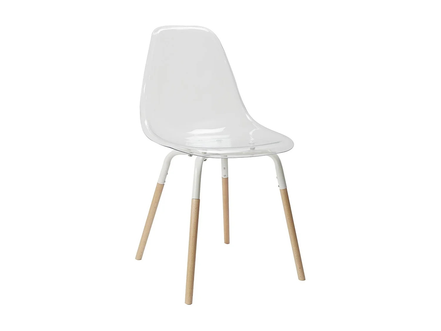 Chaises scandinave Phenix en plastique et métal - Transparent