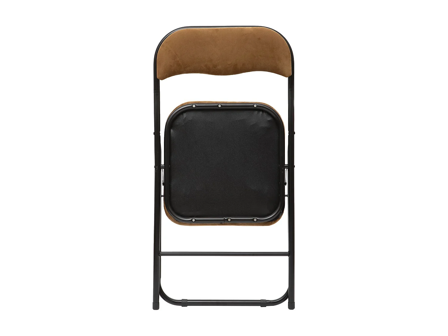 Lot de 2 chaises pliantes effet velours