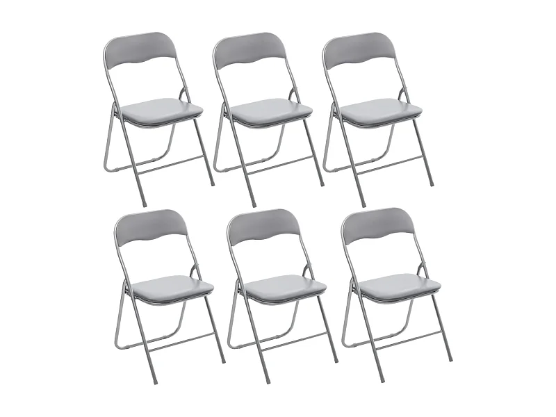 Lot de 6 Chaises pliantes en PVC