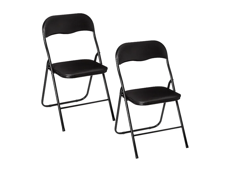 Lot de 2 Chaises pliantes en PVC