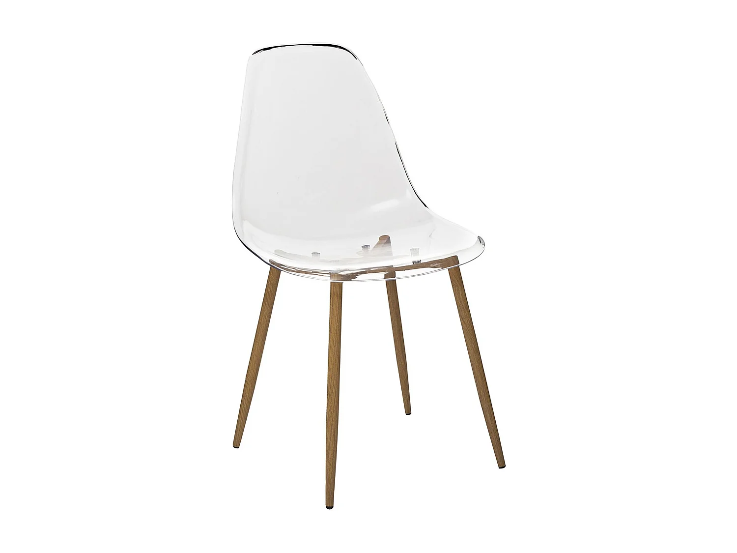 Lot de 4 Chaises Thao en polycarbonate - Transparent et Beige