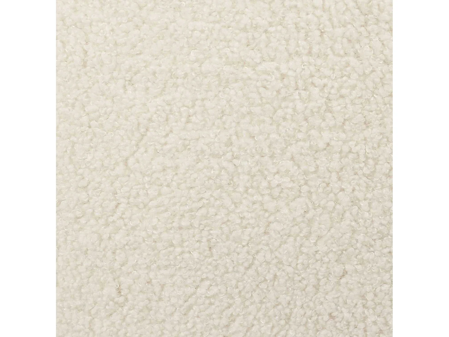 Lot de 4 Chaises effet bouclette Loki en contreplaqué et polyester - Beige et Blanc