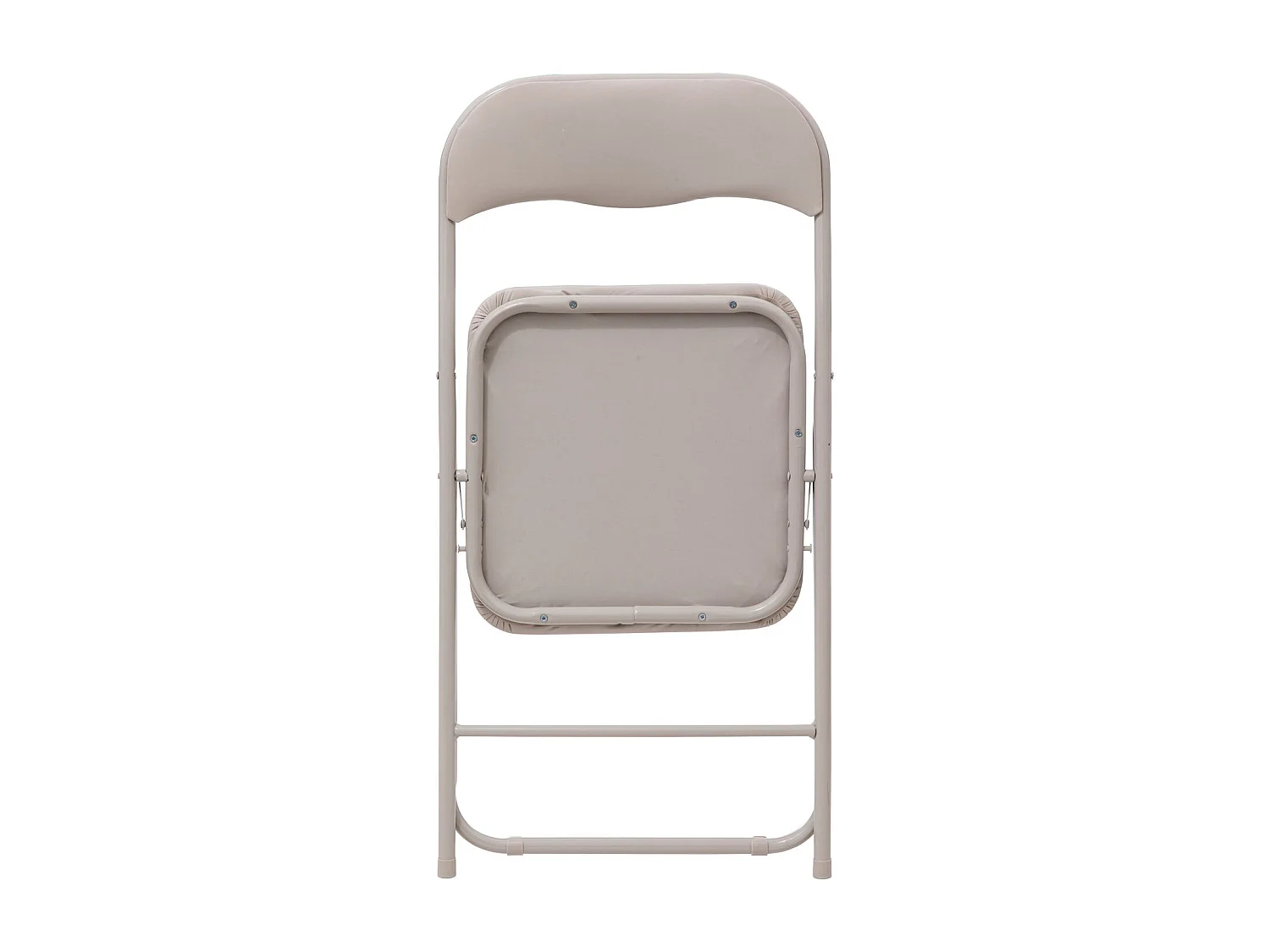 Lot de 2 chaises pliantes en PVC - Beige
