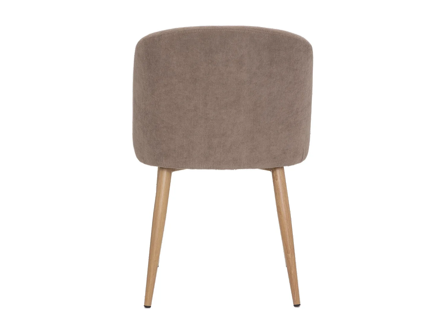 Lot de 4 chaises en velours côtelé et pieds effet hêtre CELESTE