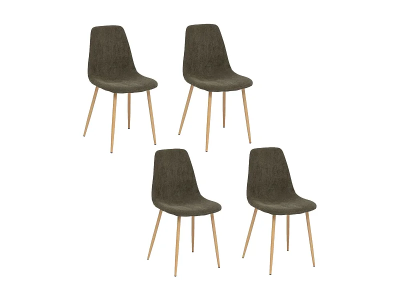 Lot de 4 chaises Loka en tissu