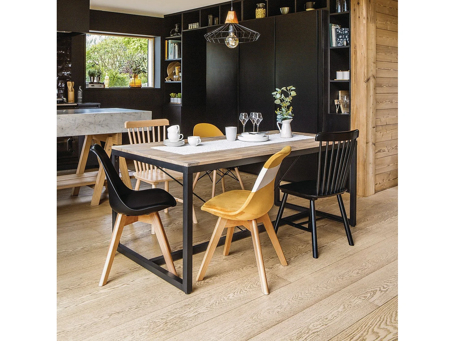 Lot de 4 Chaises design scandinave Baya