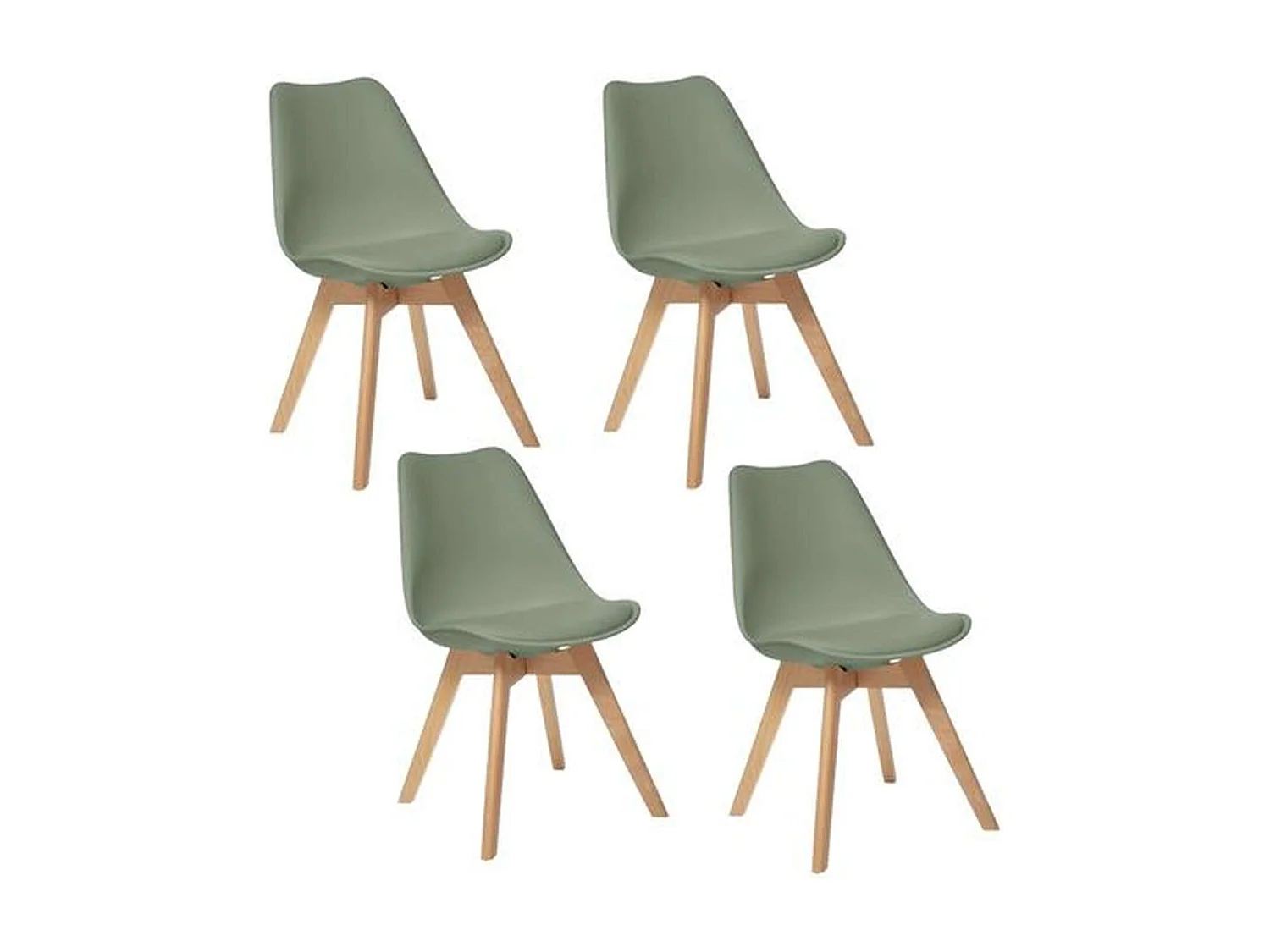 Lot de 4 Chaises design scandinave Baya