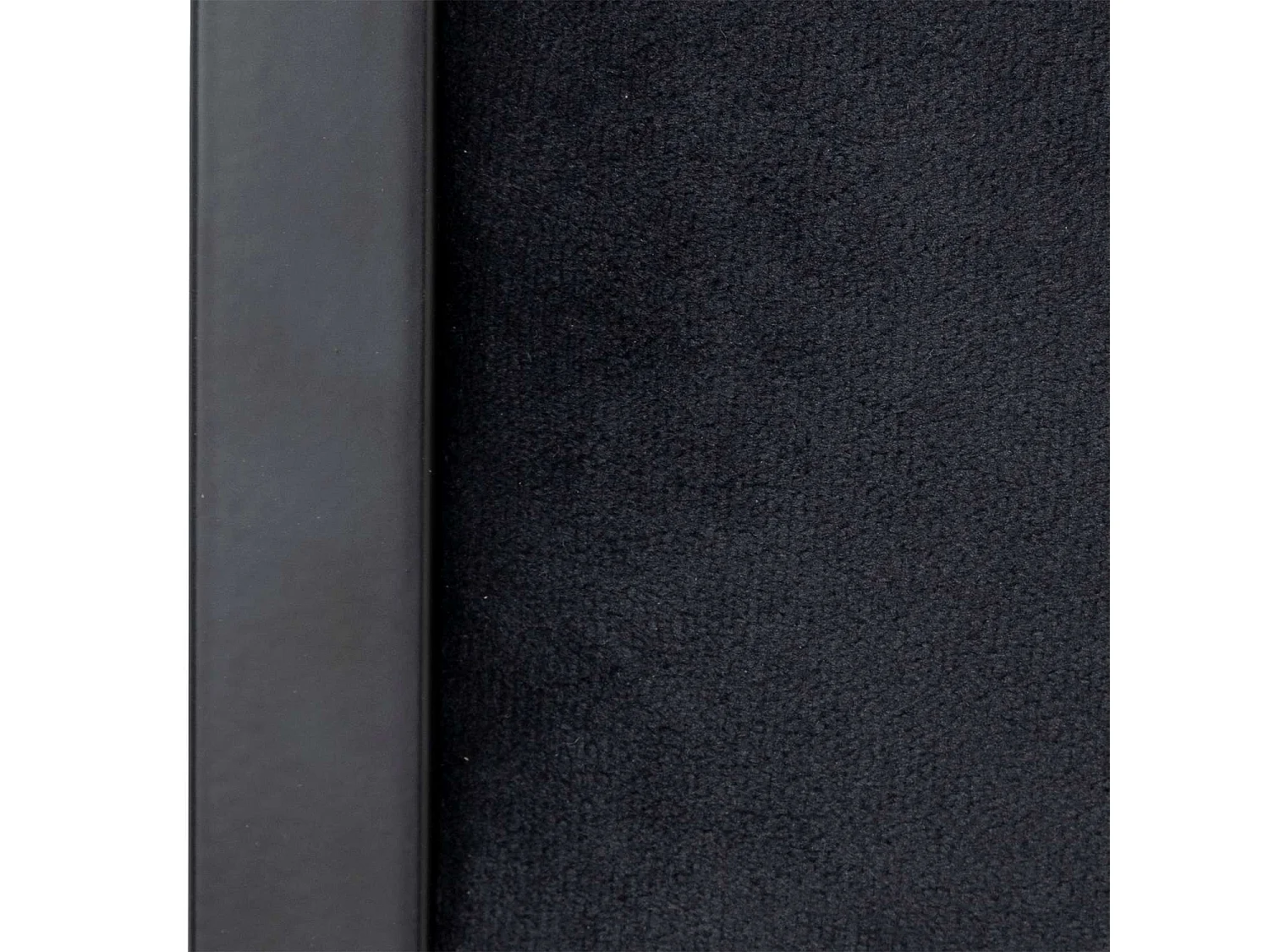 Chaise pliante carrée effet velours - Noir