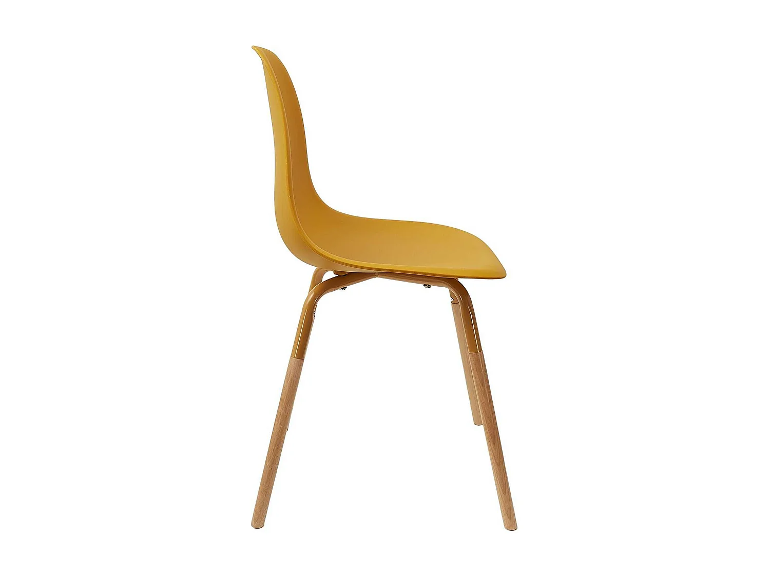 Lot de 4 Chaises scandinave Phenix en polypropylène et métal