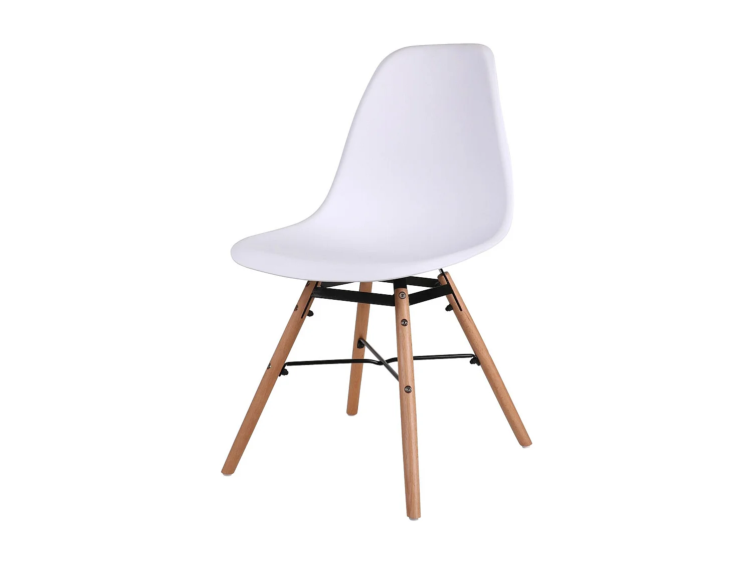 Lot de 4 Chaises Jena structure en métal et pied en bois