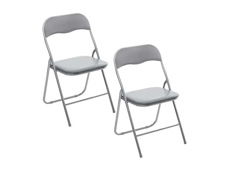 Lot de 2 Chaises pliantes en PVC