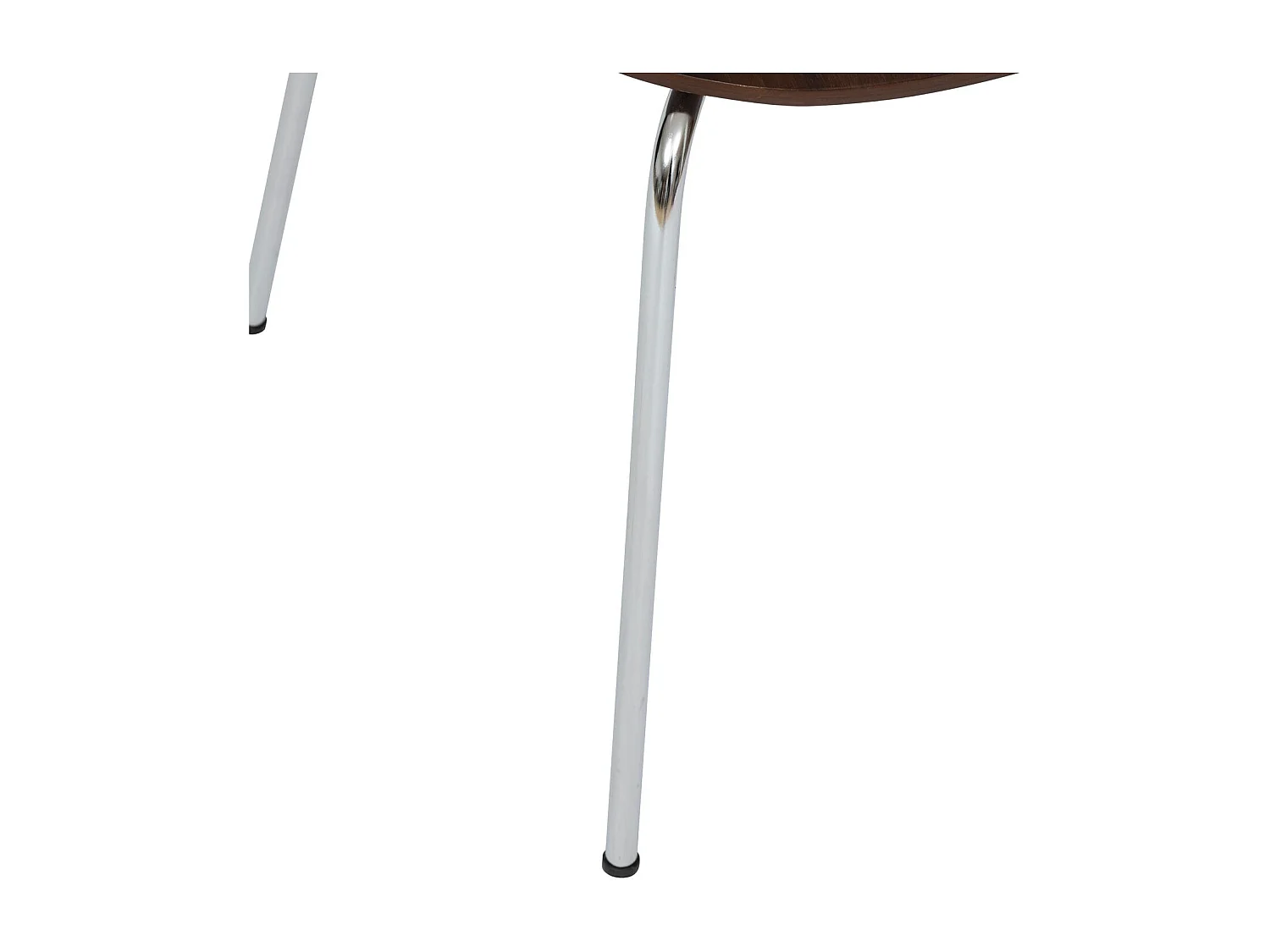 Lot de 4 chaises pieds métal assise en bois massif OURO - Marron foncé