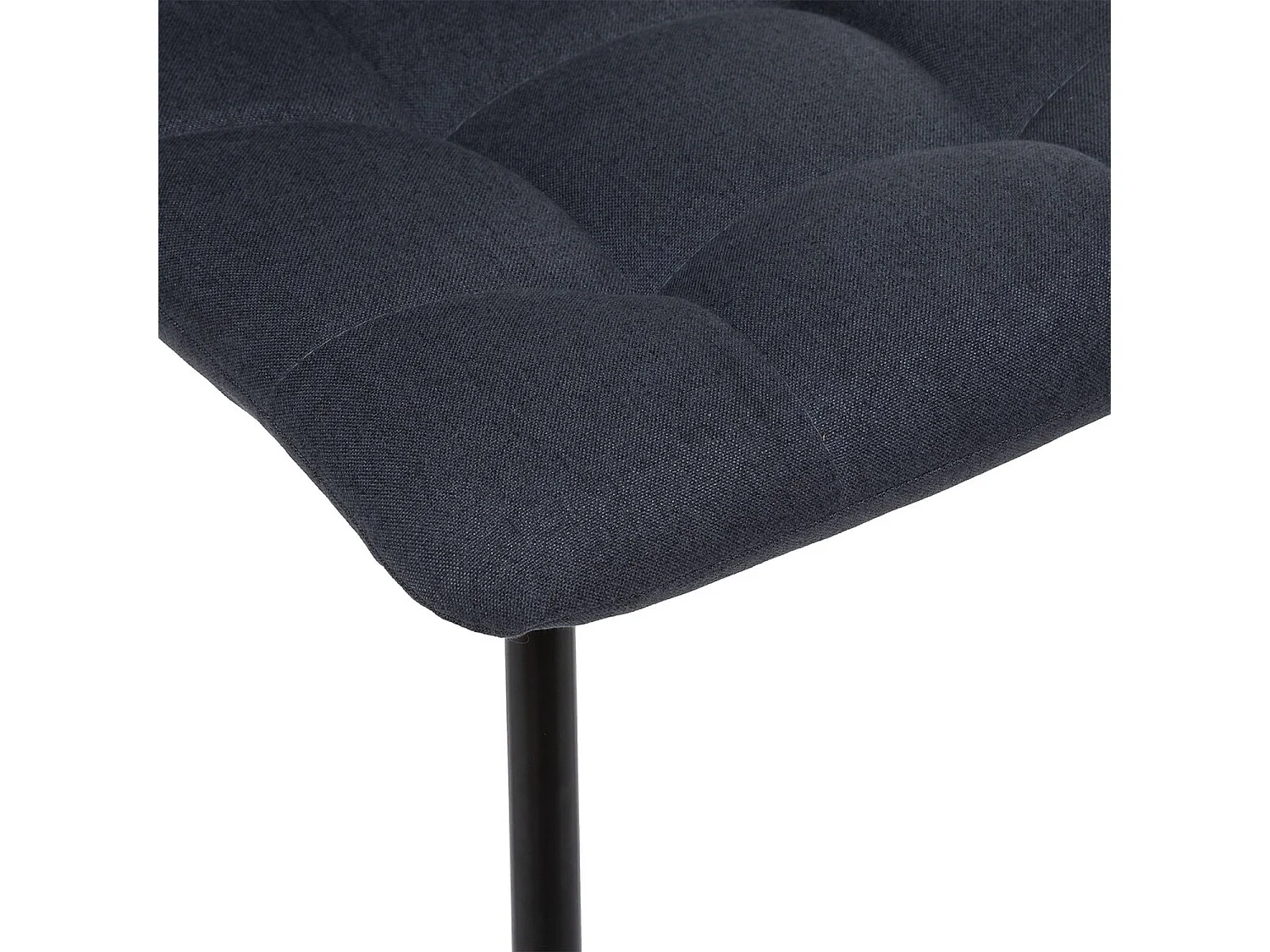 Lot de 4 chaises Sirac effet velours - Gris foncé