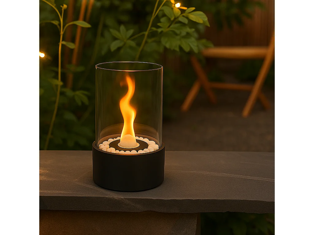 Nettlife Cheminée d'intérieur au bioéthanol, feu de table décoratif d'ambiance portable pour balcon, chambre à coucher, maison, idées cadeaux