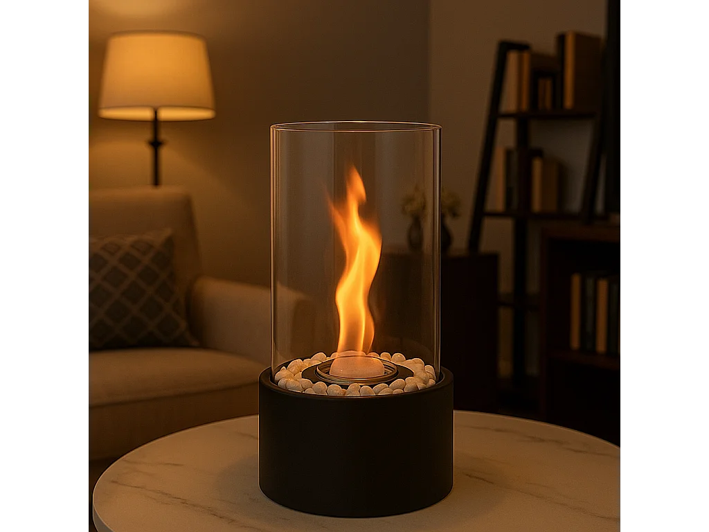 Nettlife Indoor-Bioethanolkamin, tragbarer dekorativer Tischkamin für Balkon, Schlafzimmer, Zuhause, Geschenkideen