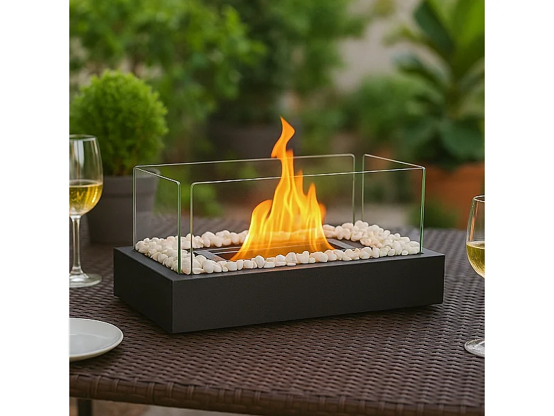 Nettlife Cheminée de table à l'éthanol pour balcon, chambre à coucher, maison, fête, idées cadeaux