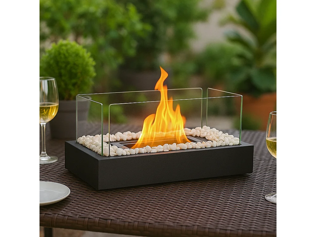 Nettlife Cheminée de table à l'éthanol pour balcon, chambre à coucher, maison, fête, idées cadeaux