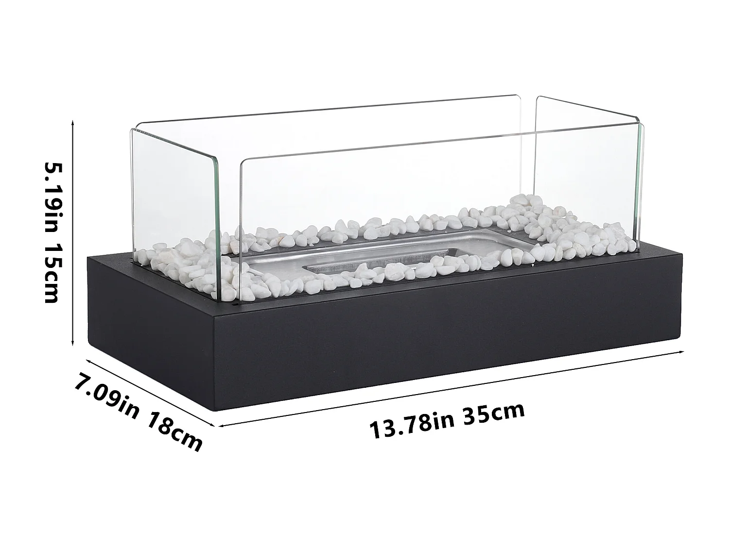 Nettlife Cheminée de table à l'éthanol pour balcon, chambre à coucher, maison, fête, idées cadeaux