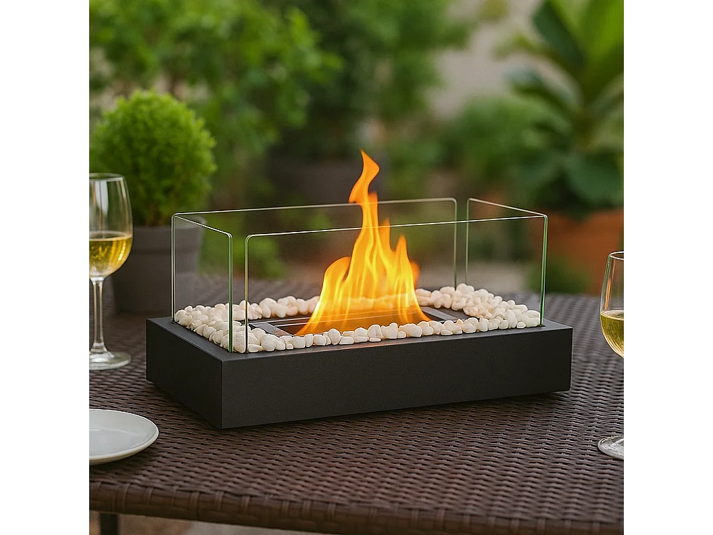 Kominek stołowy Nettlife na etanol na balkon, do sypialni, do domu, na imprezę, jako pomysł na prezent