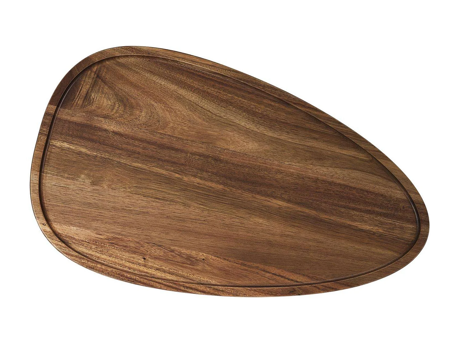 Lot de 2 tables gigognes en acacia VISBY - Marron et noir