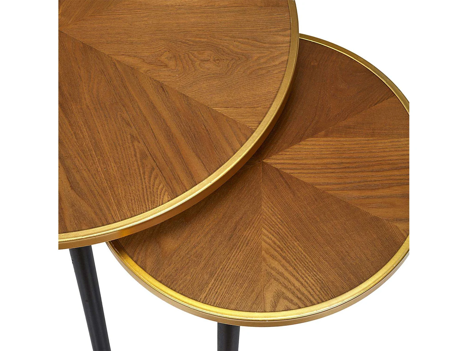 Duo de tables gigogne Felix - Noir et Doré