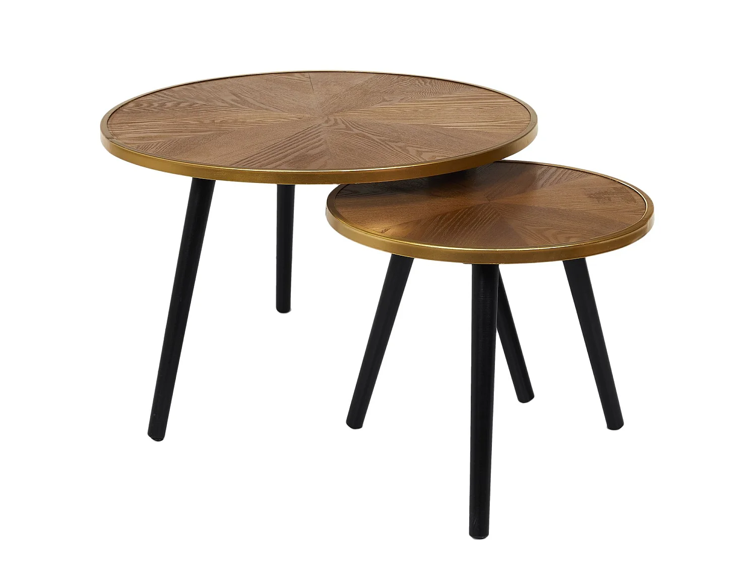 Duo de tables gigogne Felix - Noir et Doré