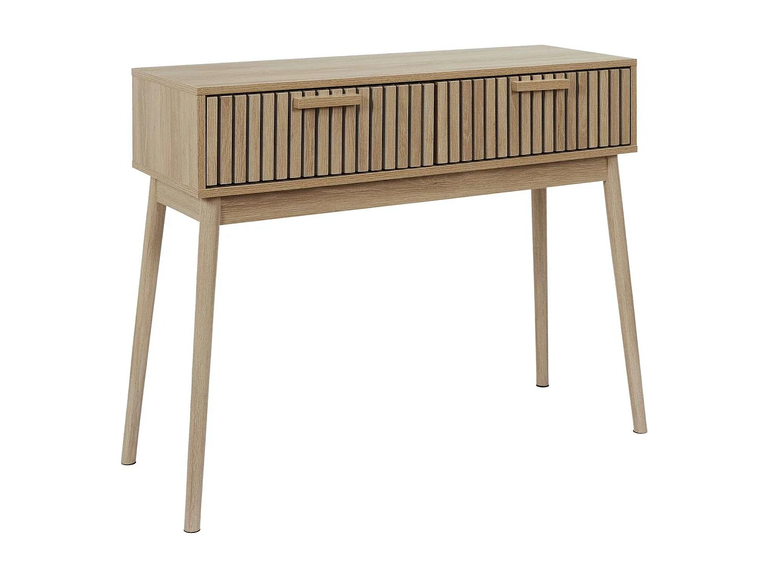 Console 2 tiroirs Saulk en bois - Marron