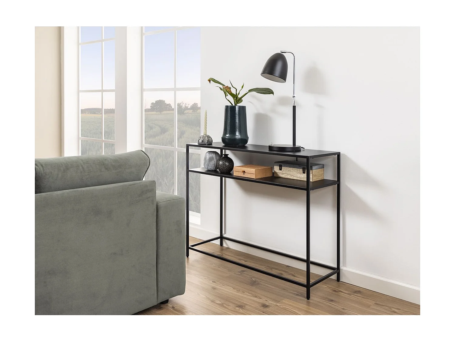 Console d'entrée 2 niveaux en métal